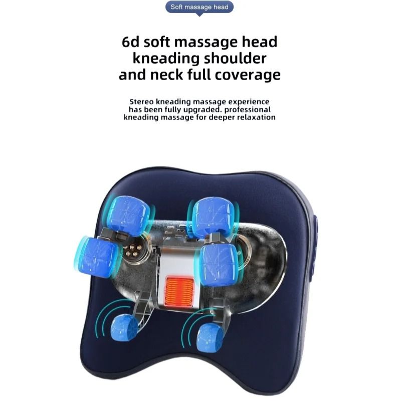 Wireless Trapezius Massage Pillow with Heat and Kneading Therapy