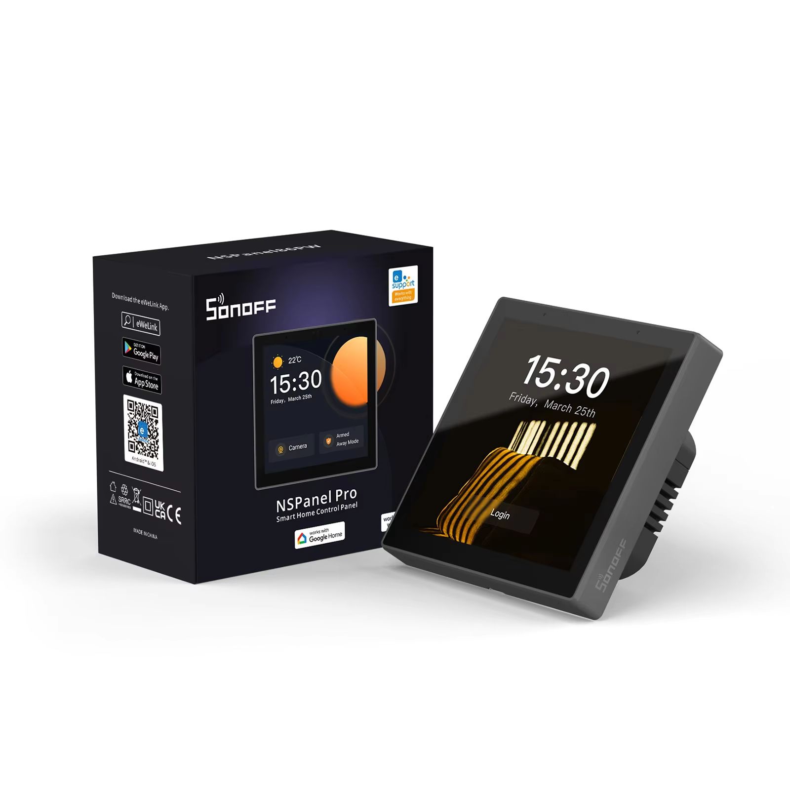 SONOFF NSPanel Pro Smart Home Control Panel – Smart Scene Wall Switch & Thermostat Display with Alexa and Google Integra