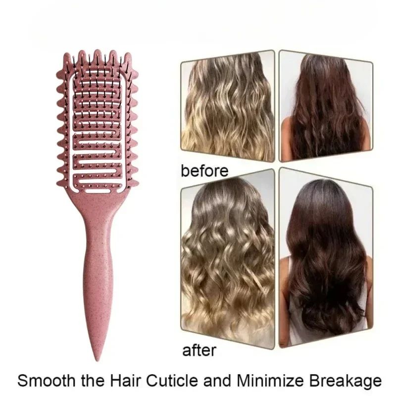 Curl Define Boar Bristle Detangling Styling Brush for Curly and Textured Hair
