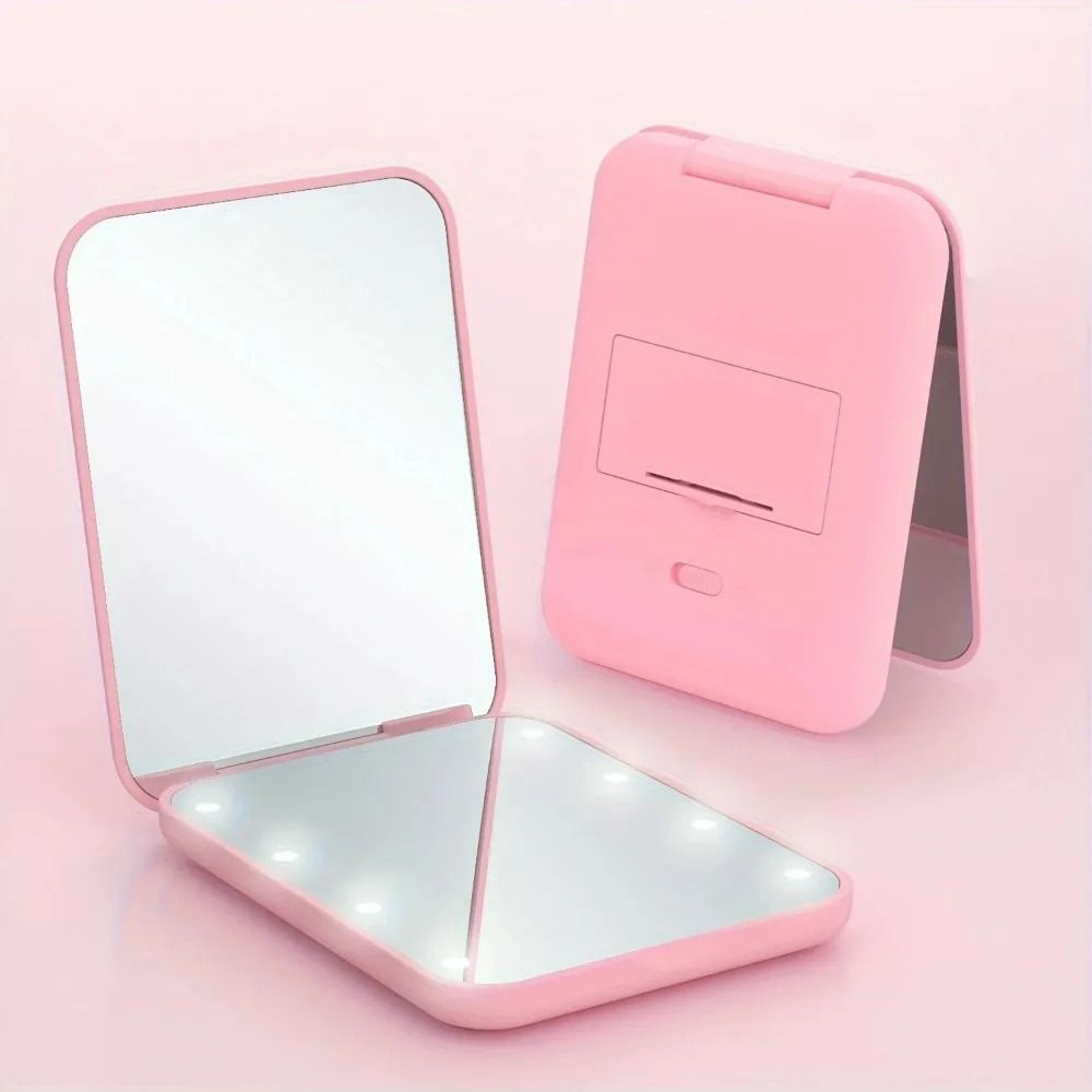 Portable 8-LED Compact Makeup Mirror – 1X/3X Dual Magnification Travel Tool