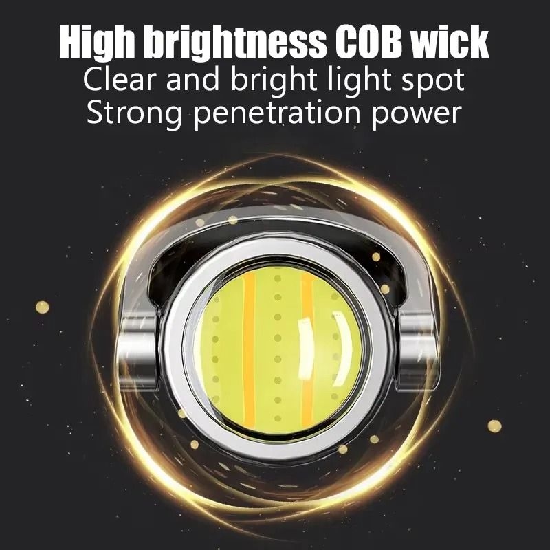 Mini COB LED Keychain Flashlight USB Rechargeable Waterproof Pocket Lamp