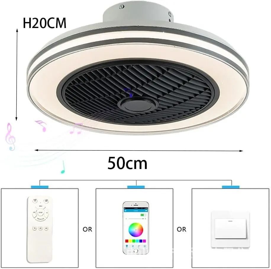Smart LED Ceiling Fan with Bluetooth Speaker