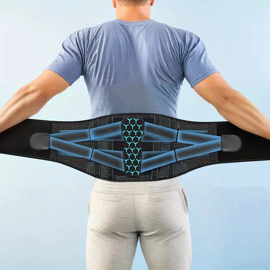 Back Support Belt for Men & Women Lumbar Pain Relief with 6 Stays, Sciatica Waist Support