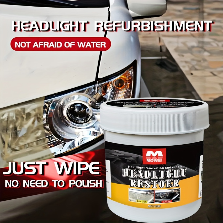 Car Headlight Restoration Kit Headlamp Scratch Remover & Oxidation Polish Liquid for Crystal Clear Lights