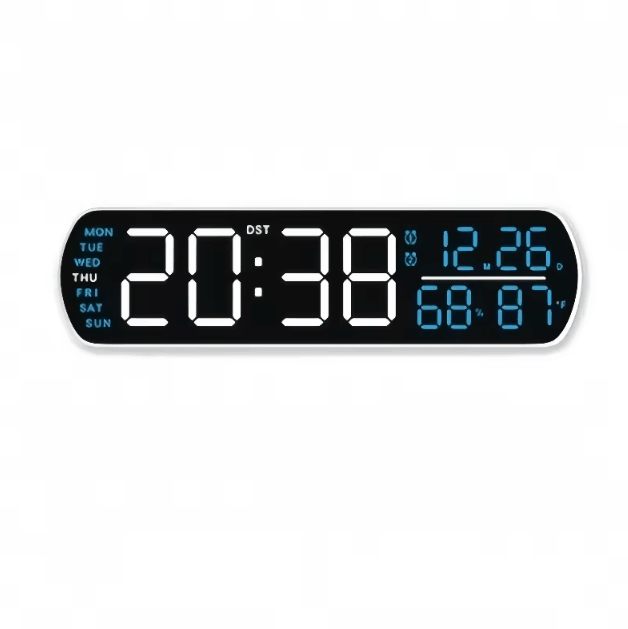 Smart LED Digital Alarm Clock with Temperature, Humidity & Auto Dimming Display