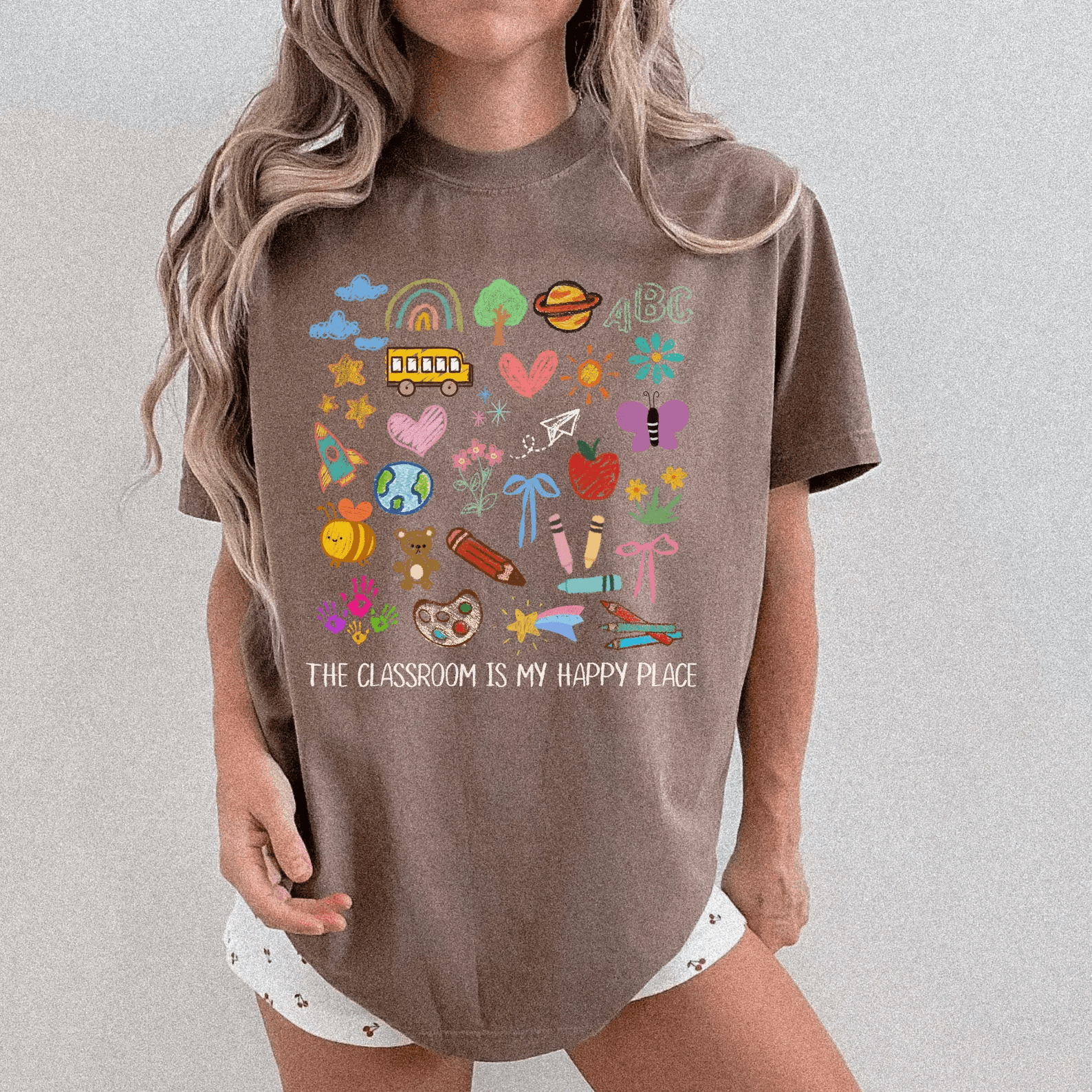 Comfort Colors Retro Teacher Flower Shirt Cute Elementary Teacher Tee