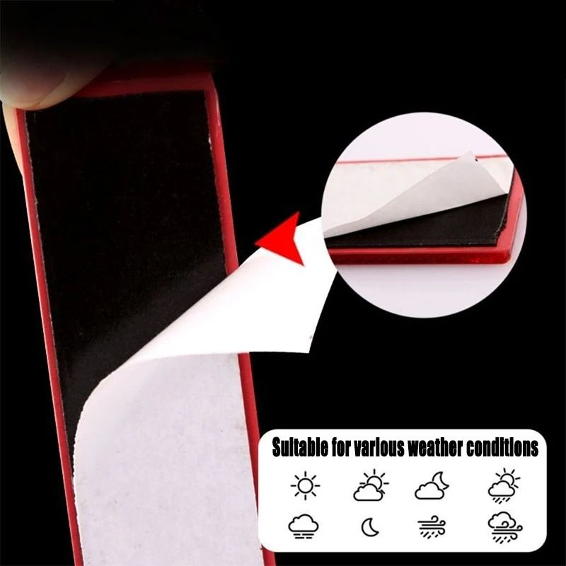 Truck Trailer Reflective Rectangle Safety Plates Adhesive Warning Stickers 8 Pack