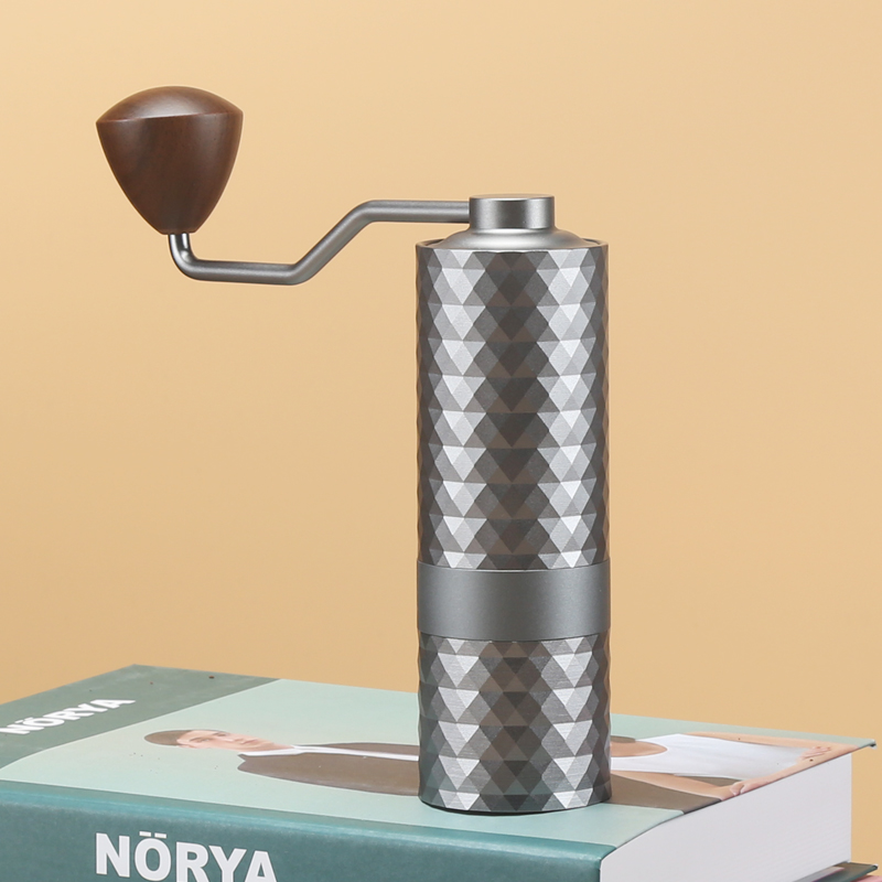 Upgrade Manual Coffee Grinder, Professional CNC Stainless Steel Burr Grinder with Diamond Adjustment