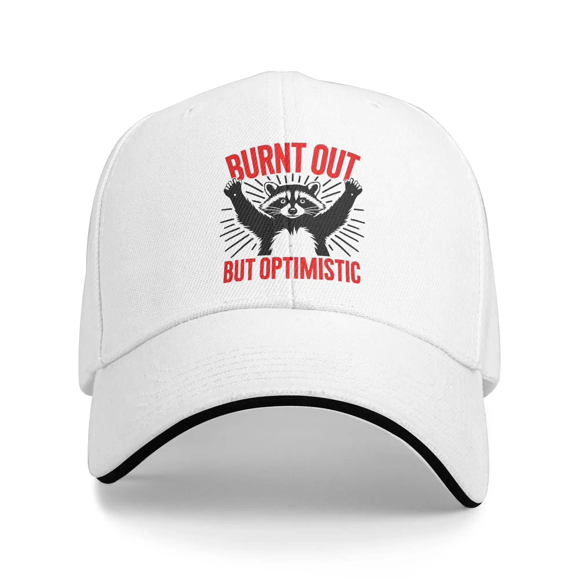 Burnt Out But Optimistic Sun Baseball Cap, Custom DIY Trucker Hat Summer Men Women, Trendy Wholesale Running Cap