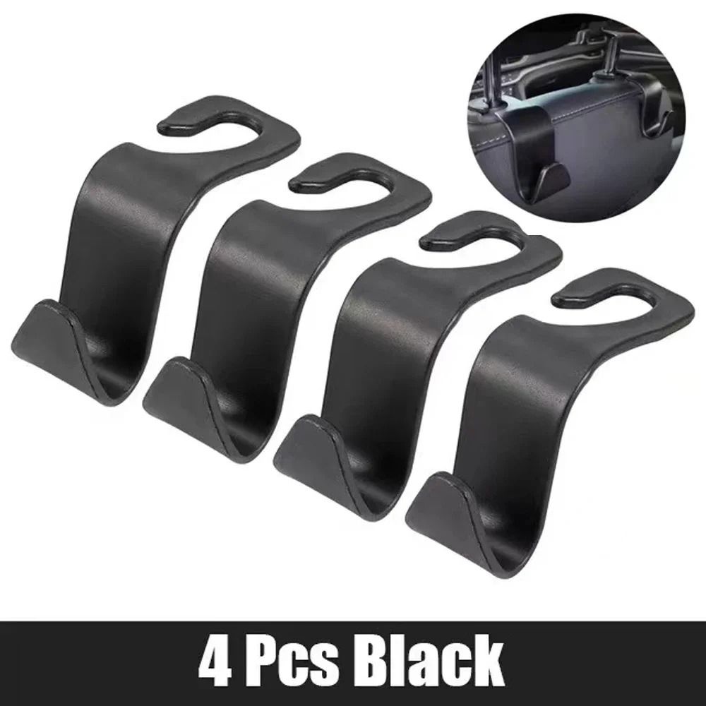Universal Car Seat Headrest Hook Set for Back Seat Storage Organization
