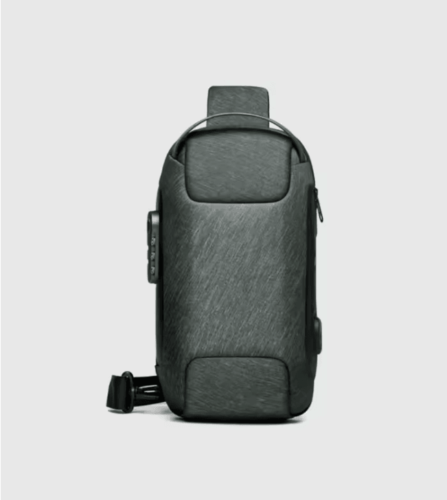 Mens Crossbody Bag with USB Charging Waterproof Anti Theft Shoulder Pack