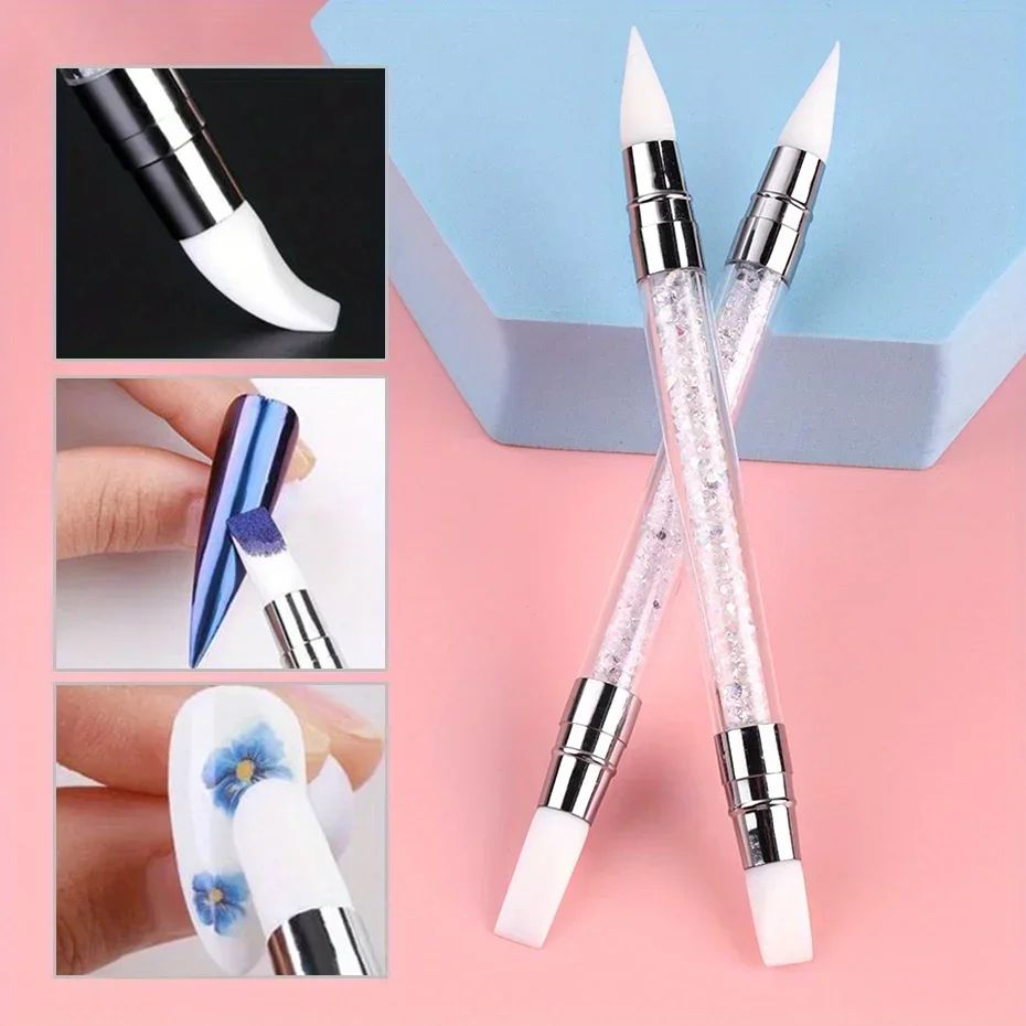 Double-Head Silicone Nail Art Pen for Sculpting, Embossing & Precision Design