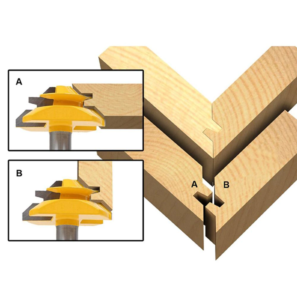 45° Lock Miter Router Bit