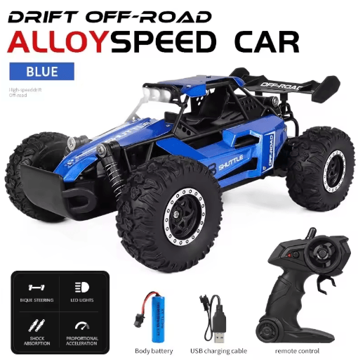 116 High Speed Off Road RC Car with LED Lights and 2.4GHz Control