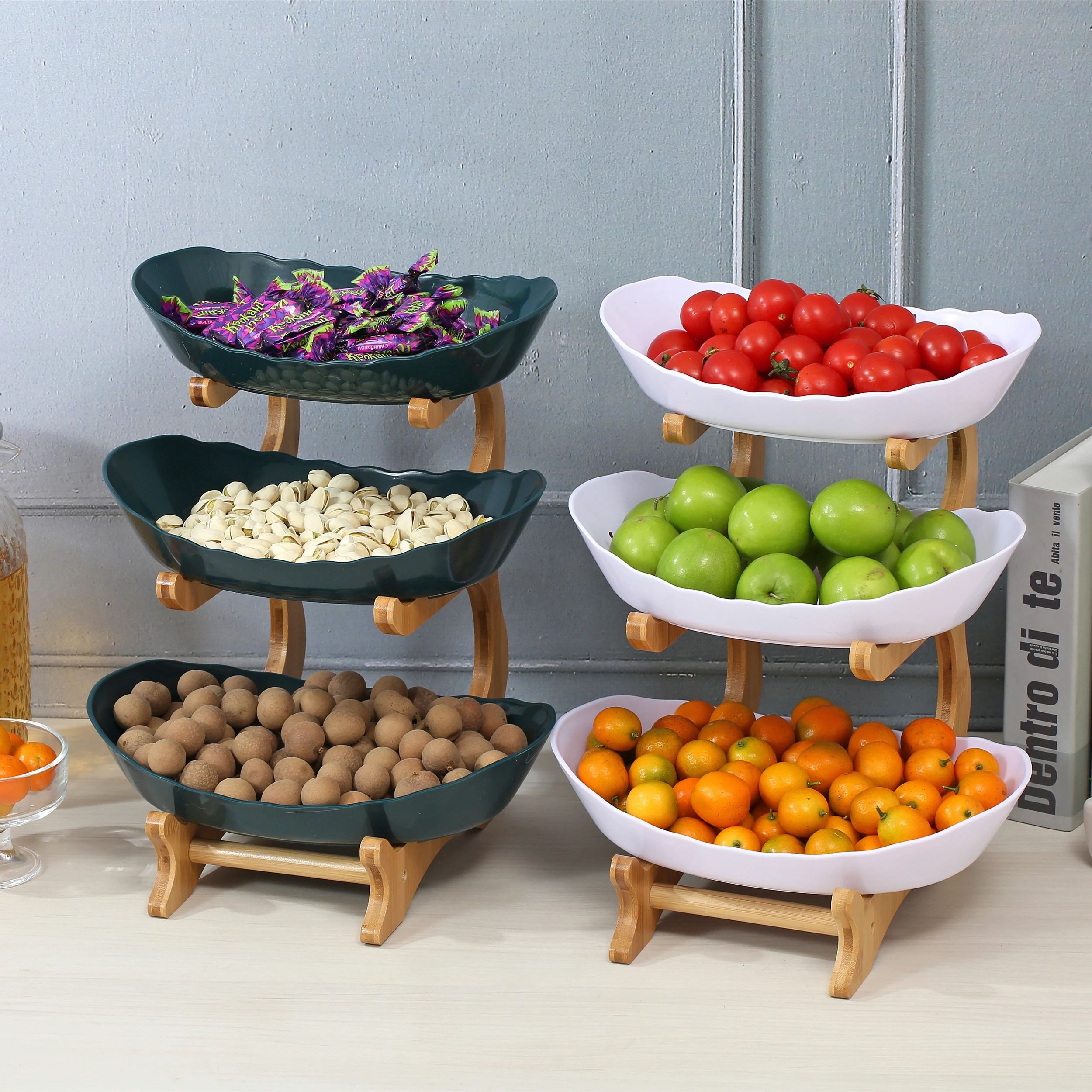 Elegant Multi-Layer Fruit Plate – Creative Modern Snack Dish & Cake Stand