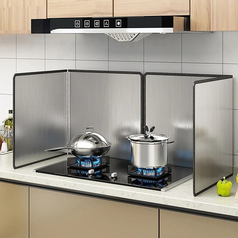 Stainless Steel Oil Splatter Guard – Heat-Resistant Gas Stove Grease Screen