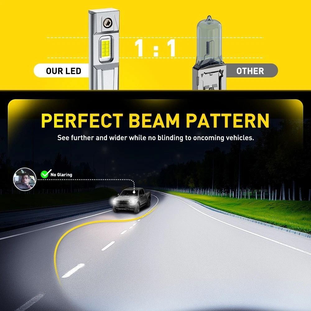 Auxito LED Headlight Super Bright Bulbs Kit, High/Low Beam, High Efficiency, Energy-Saving, Waterproof
