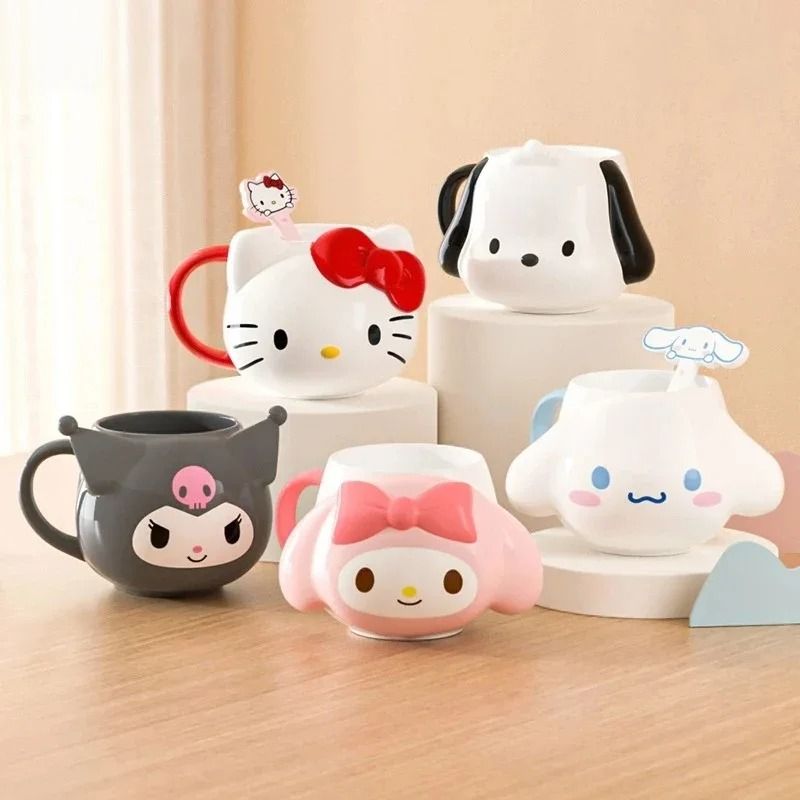 Professional 15 oz Sanrio 3D Relief Ceramic Mug Series