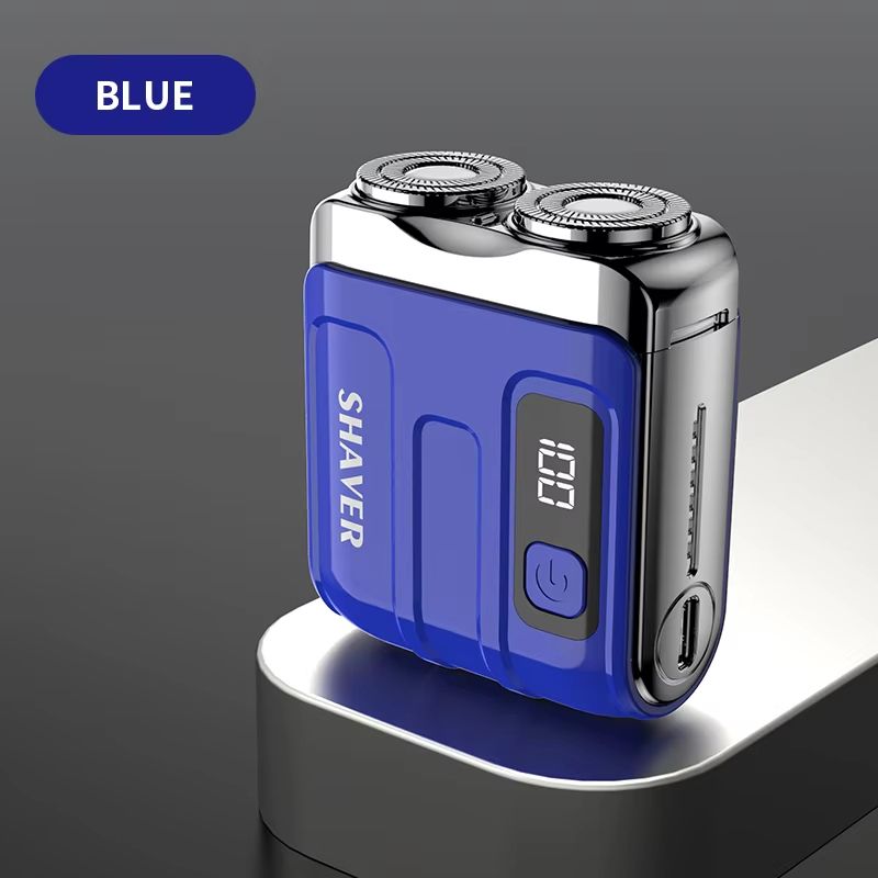 Mini Electric Smart Shaver with Digital Display – Dual Blade Rechargeable Beard Trimmer