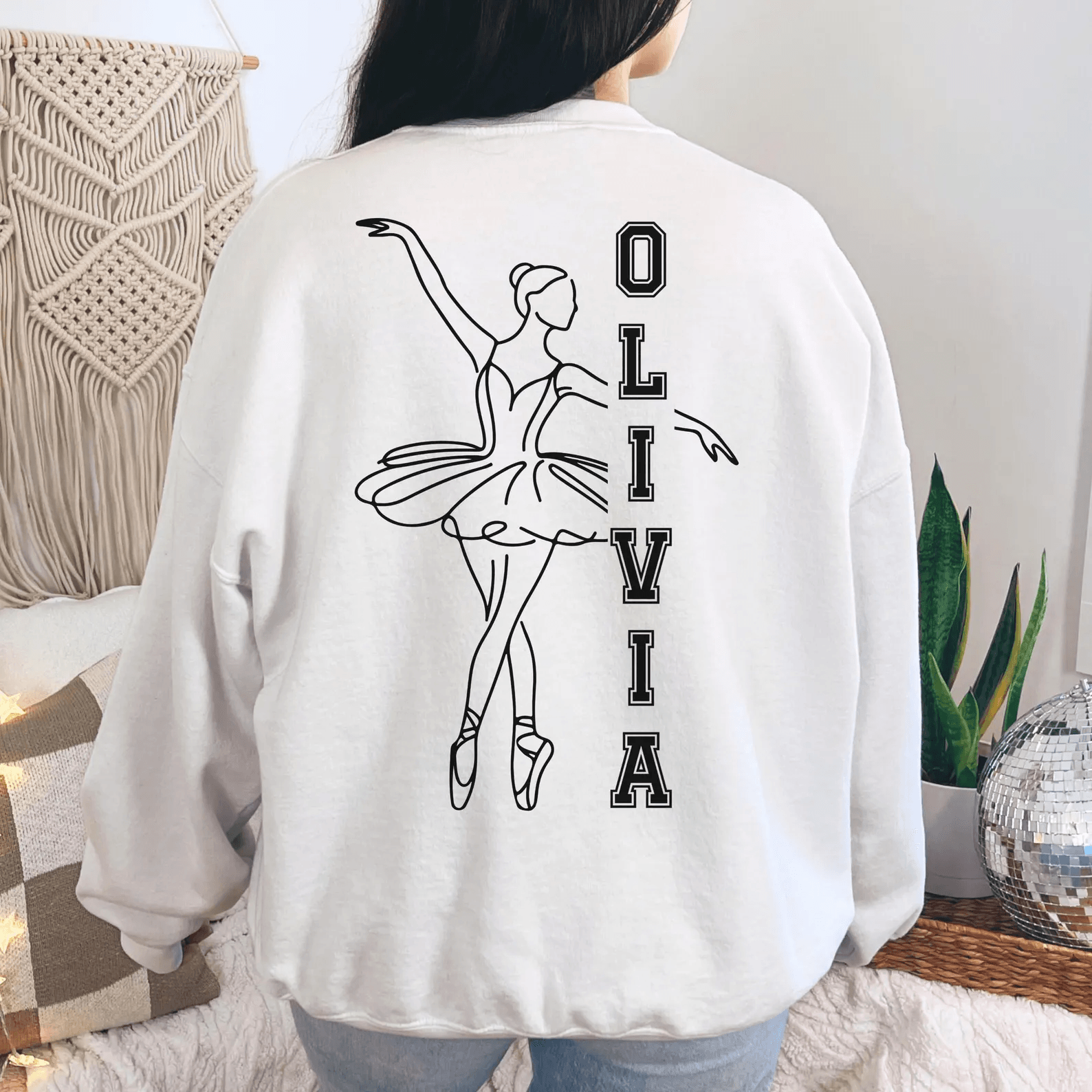 Custom Dance Mom Sweatshirt With Kids Names Personalized Crewneck Gift