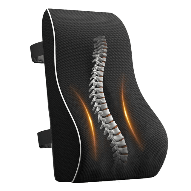 Memory Foam Lumbar Support Cushion Non Slip Back Support Pillow for Car Seat Office Chair