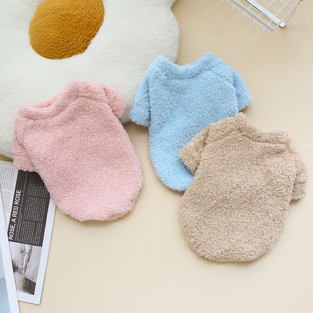 Double Sided Cloud Plush Dog Sweater | Autumn Winter Pet Coat