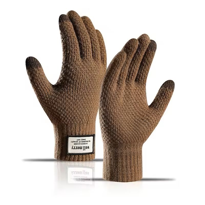Men's Knitted Touchscreen Gloves Warm Wool Cashmere Mittens