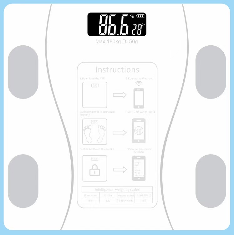 Electronic Scale Bluetooth, Home Charging, Healthy Body Scale, Weight Scale, Weighing Scale