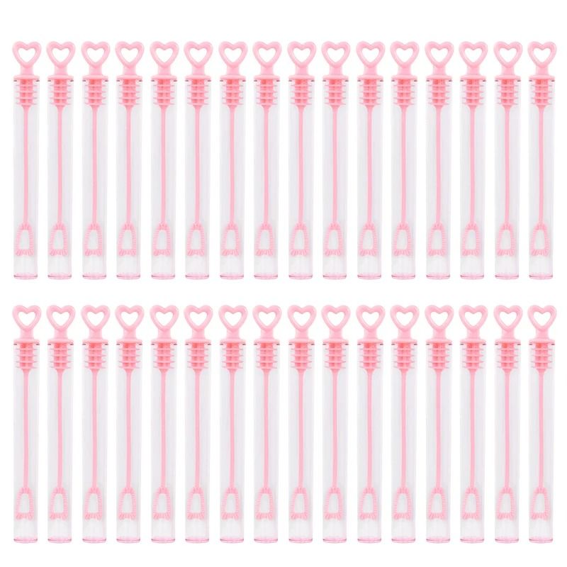 10-Piece Heart Wand Bubble Soap Tubes