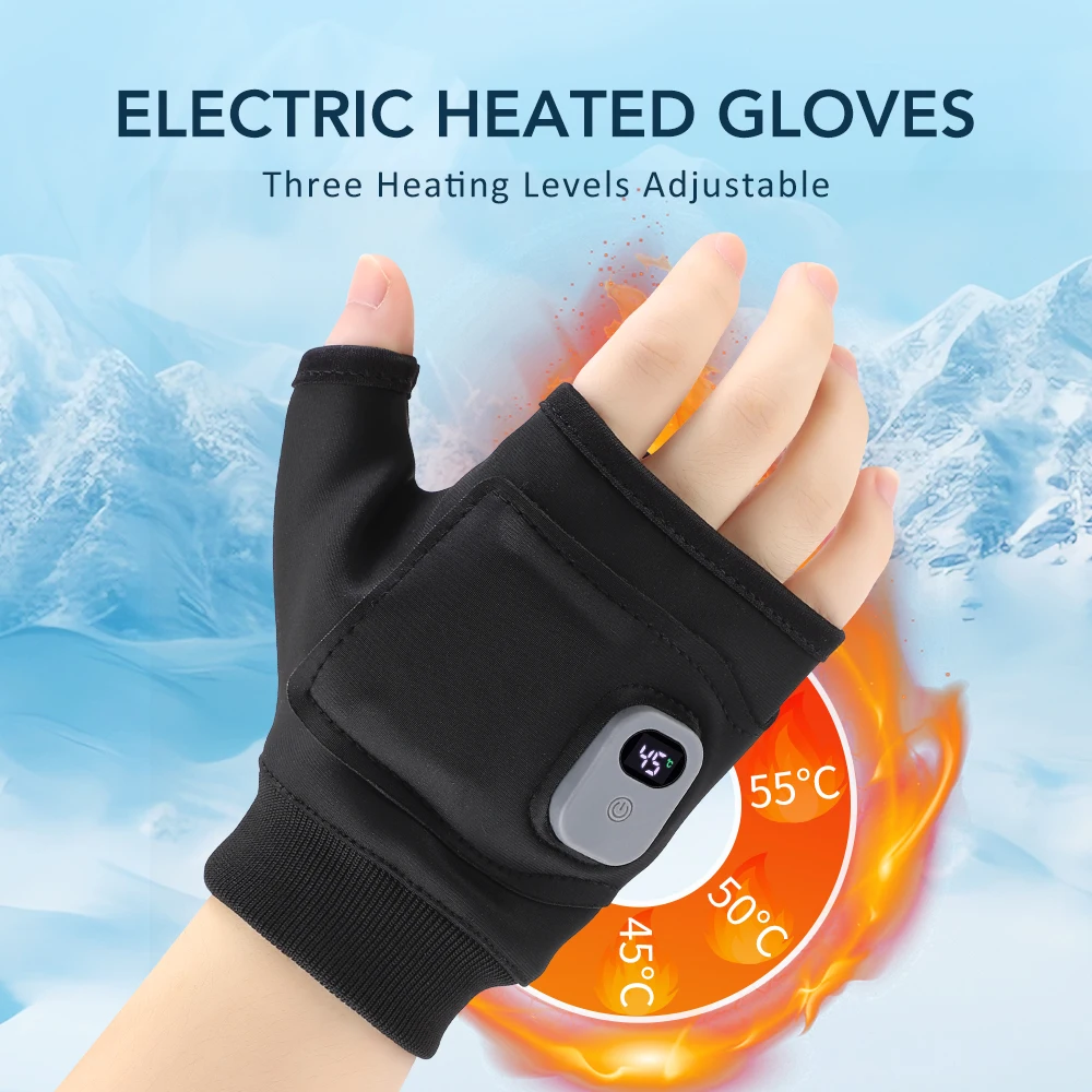 Heated Smart Rechargeable Electric Gloves, Windproof & Touchscreen, Perfect for Outdoor Hiking, Cycling & Winter Sports
