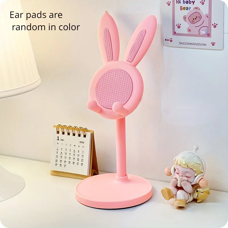 Cute Pink Rabbit Desktop Phone Holder