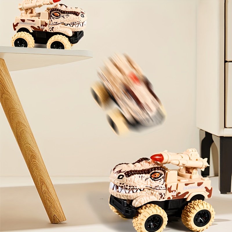 T-Rex Dinosaur Transport Truck, Pull Back Car Toys with Dino Figures for Toddlers