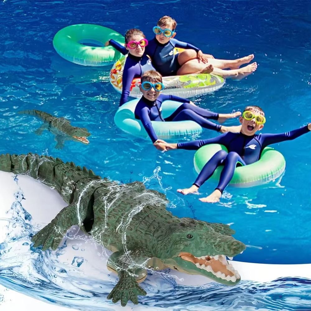 Remote Control Crocodile-Head Electric Boat for Pool and Pond