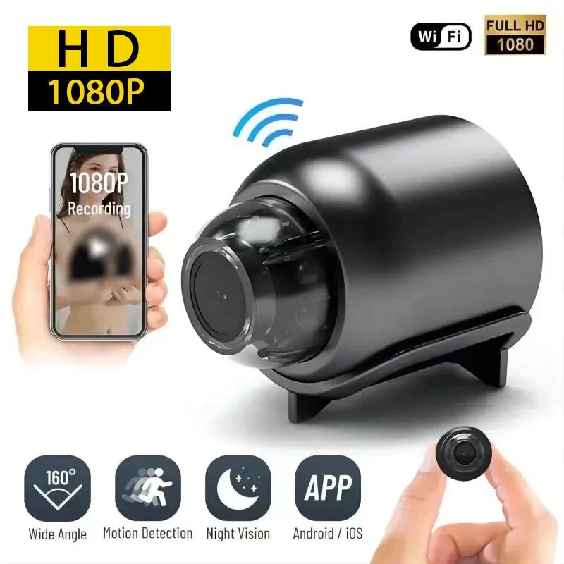 X5 1080P Mini WiFi Camera with Night Vision & Motion Alerts – Wireless Security Recorder