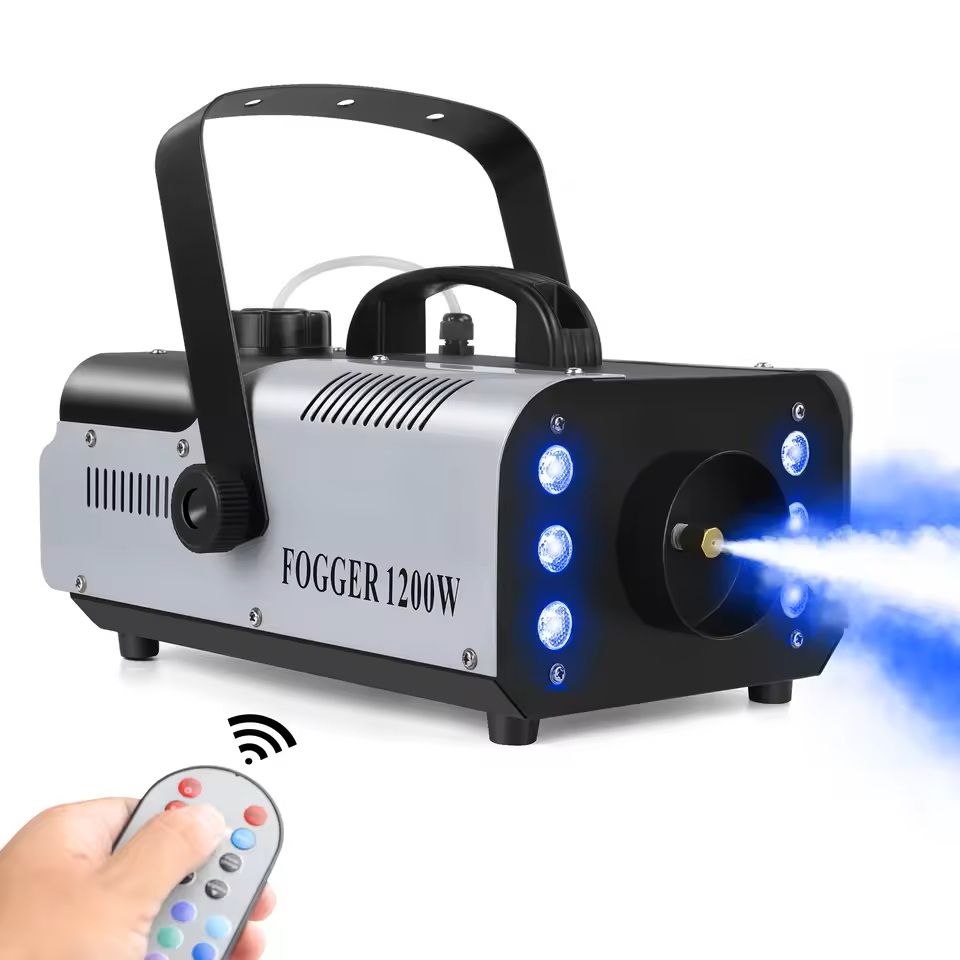 1200W Fog Machine with 6-Color LED Lights for Stage & Party Effects