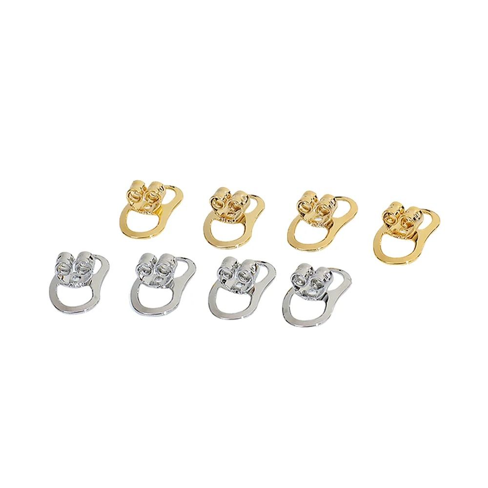 Metal Earring Lifters Backings Safety Fasteners 4 Piece Set