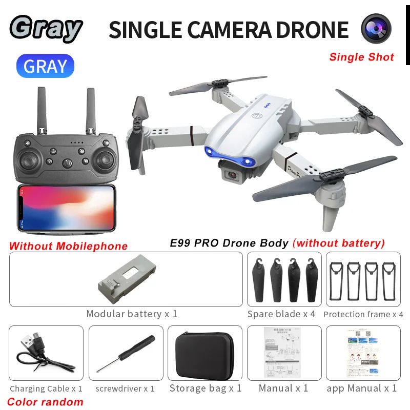E99Pro 4K WiFi FPV Foldable RC Drone with HD Camera