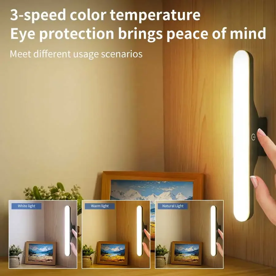 Rechargeable LED Mirror Light Magnetic Closet Lamp for Makeup and Reading