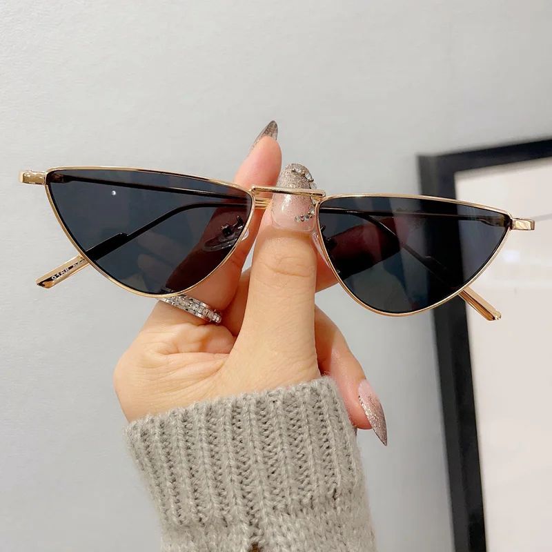 Women Small Cat Eye Metal UV400 Fashion Sunglasses