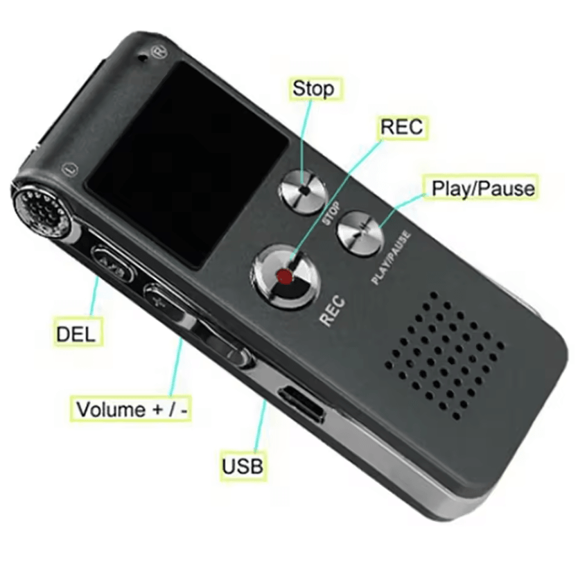 Professional 8GB Digital Voice Recorder Pen 650-Hour Audio Dictaphone & MP3 Player