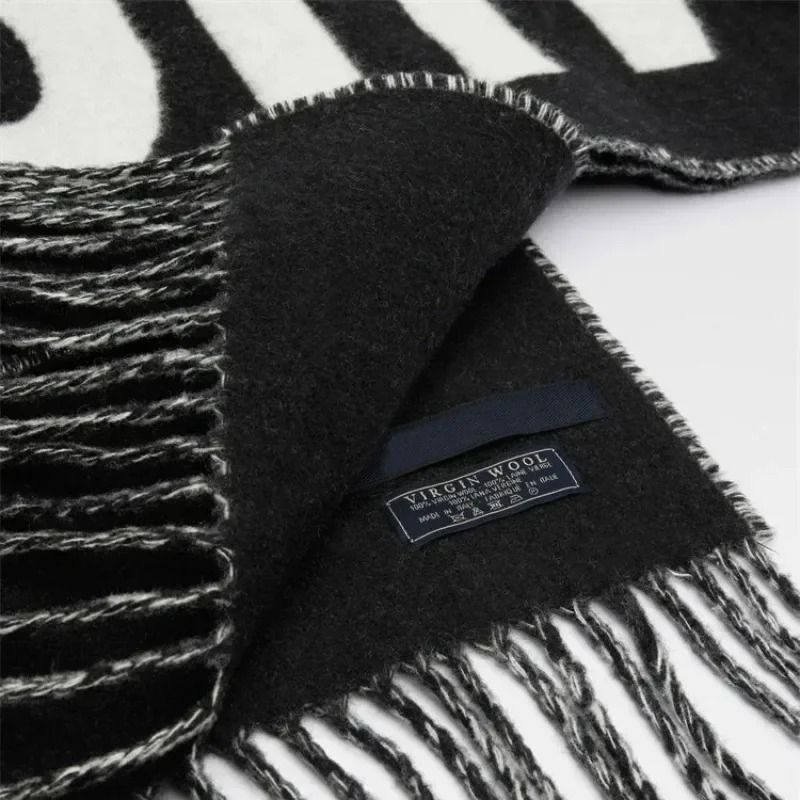 Luxury Cashmere Scarf Monogram Womens Winter Shawl