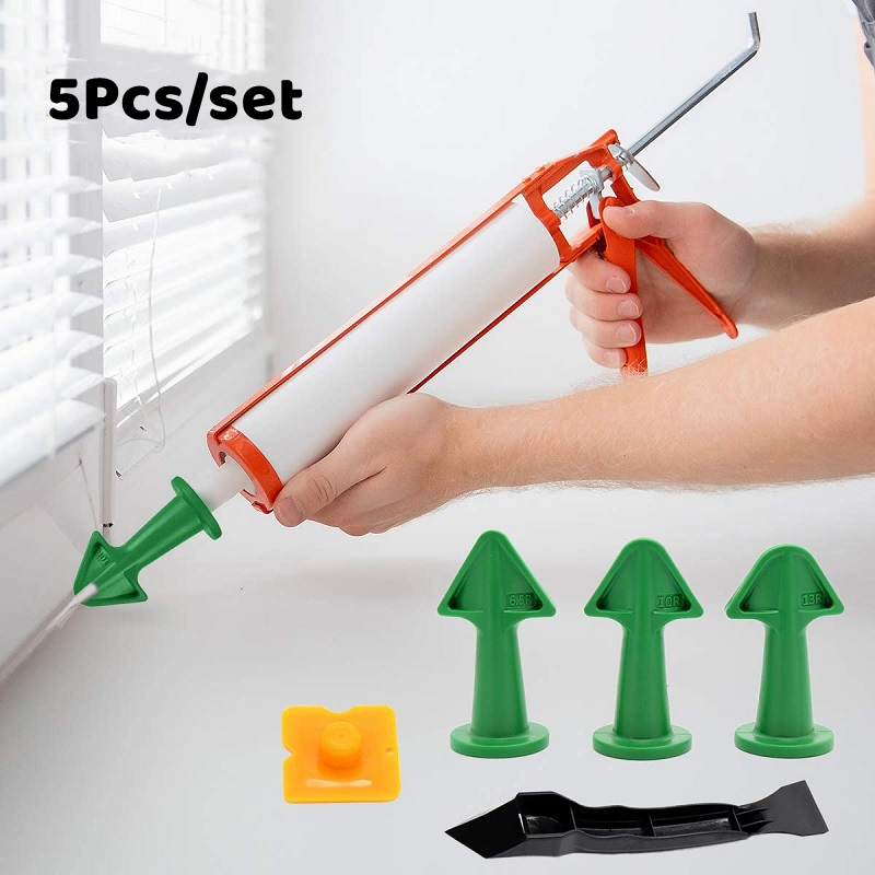 Caulking Nozzle Applicator & Silicone Remover Set Plastic Glue Shovel & Tile Finishing Tool for Floor Joints