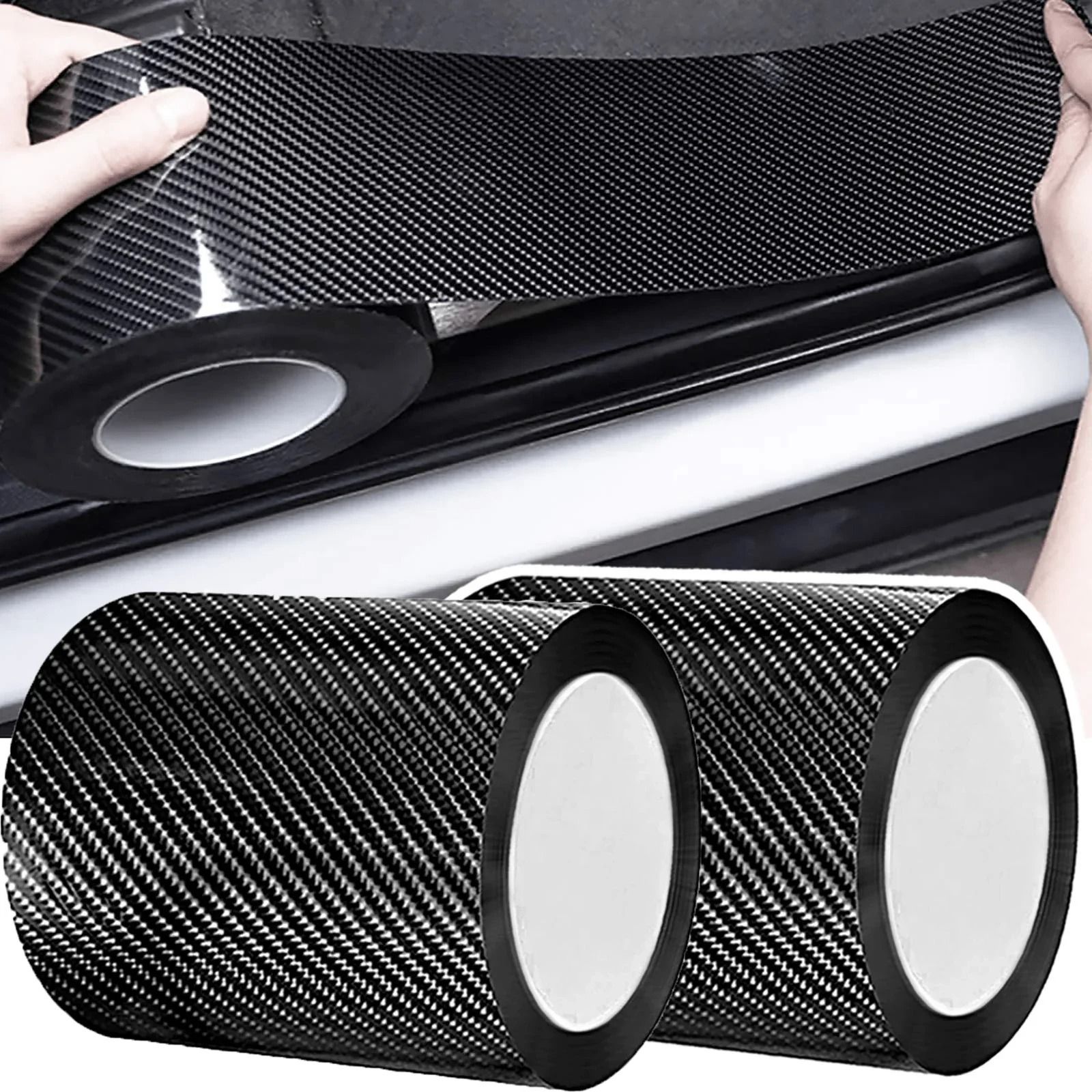 3D Nano Carbon Fiber Car Door Edge Protector Waterproof and Scratch Resistant Adhesive Tape