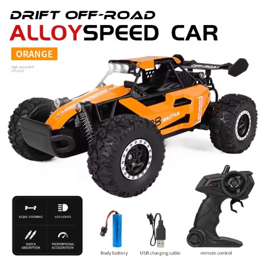 116 High Speed Off Road RC Car with LED Lights and 2.4GHz Control