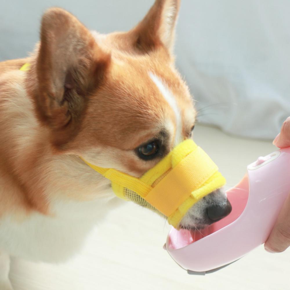 Mesh Breathable Pet Mouth Cover Muzzle, Adjustable Anti Barking Dog Muzzle for Dogs, Anti Biting Muzzle