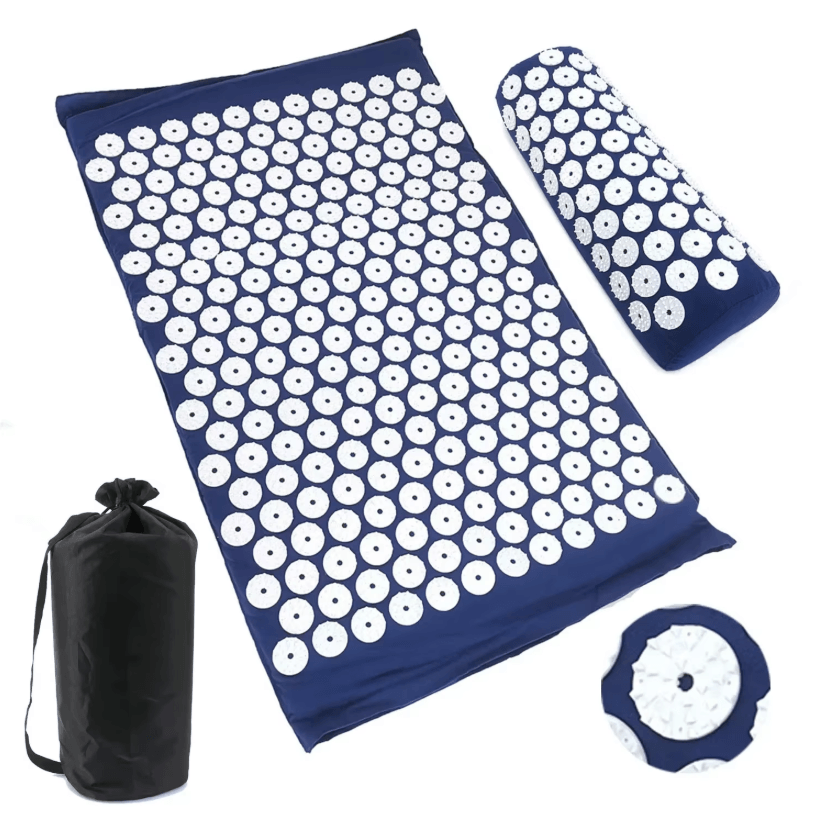 Acupressure Massage Mat and Pillow Set for Back and Body Pain Relief