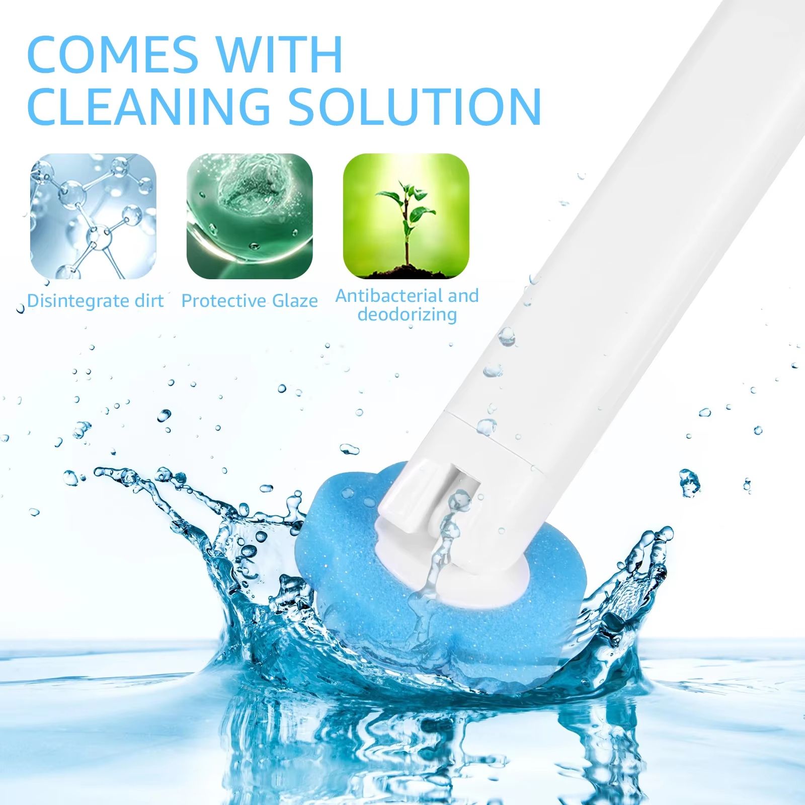 Wall-Mounted Disposable Toilet Brush Set with Long Handle and Replaceable Heads (18 or 36 Pieces)