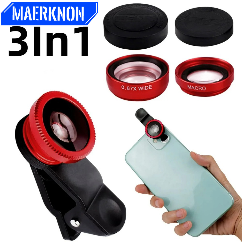 Zoom Fisheye Lens Kit for Smartphones Wide Angle Macro Camera Lens