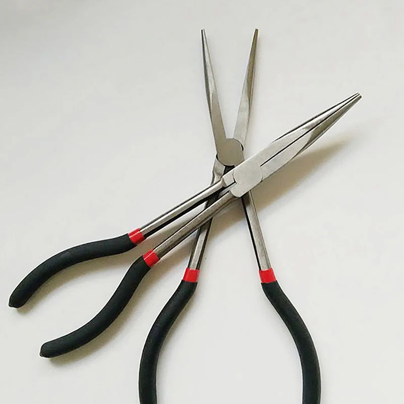 PrecisionGrip Carbon Steel Needle-Nose Fishing Pliers – Long Handle Non-Slip Gripper Tool