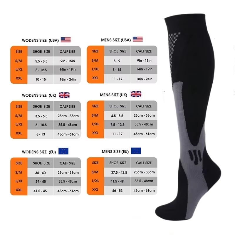 Medical Compression Socks 30 mmHg – 3 Pair Pack for Varicose Veins, Edema, Diabetes & Sports Recovery